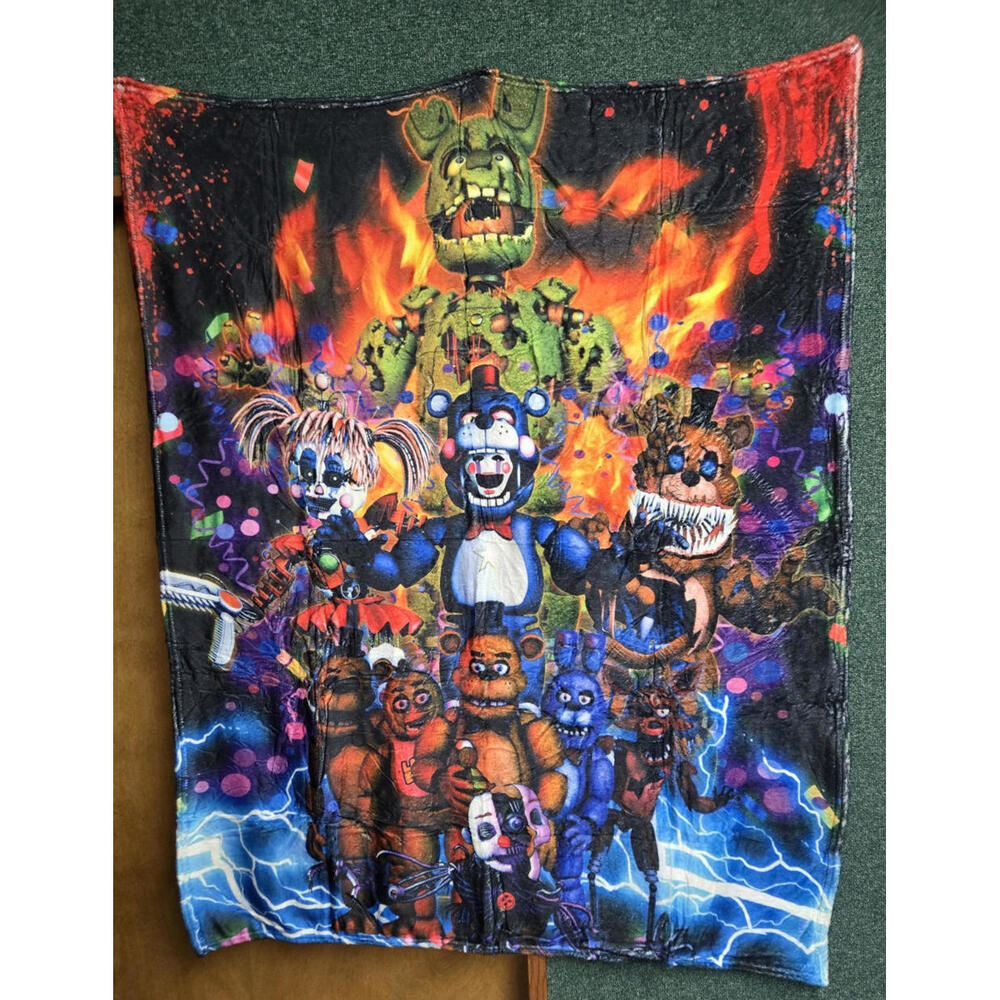 Five Nights At Freddy's Throw Blanket Comfy Soft Kids 50"x40" Freddy Fazbear
